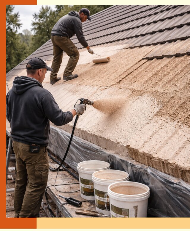 Утепление кровли жидкой пробкой в Когалыме для домов и зданий