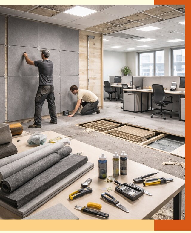 Профессиональная шумоизоляция офиса в Когалыме от 6978 руб. за м2 | ТепломастерКгл