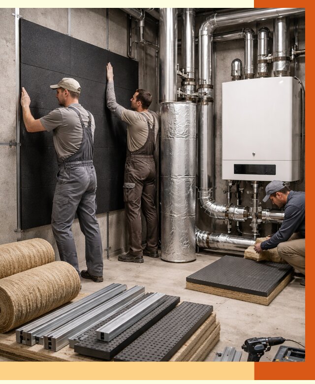 Шумоизоляция котельной в Когалыме от 6720 руб. под ключ | Профессиональная звукоизоляция — ТепломастерКгл