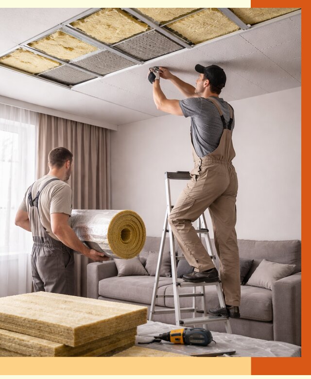 Шумоизоляция потолка в Когалыме от 2326 руб. под ключ | Профессионально — ТепломастерКгл