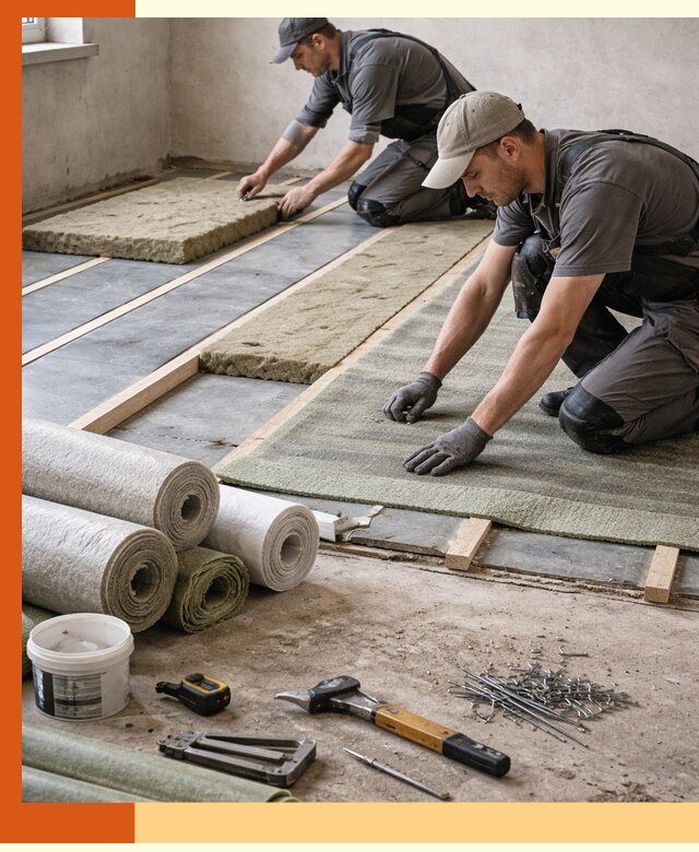 Шумоизоляция пола в Когалыме — профессиональная звукоизоляция помещений