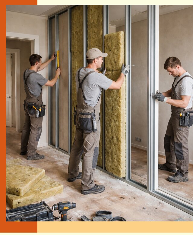 Шумоизоляция межкомнатных перегородок в Когалыме эффективно и надёжно