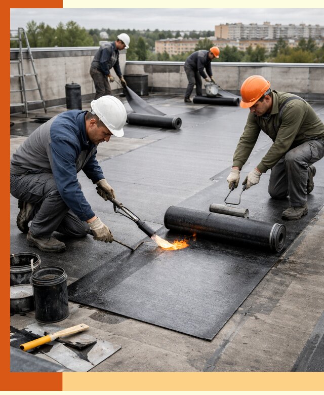 Профессиональная гидроизоляция плоской кровли в Когалыме