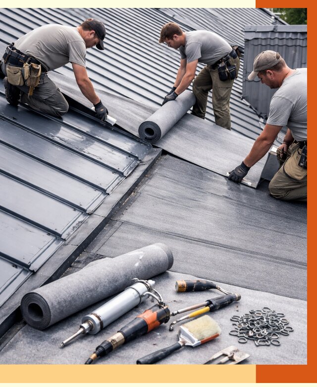 Гидроизоляция металлической кровли полимочевиной в Когалыме от 8787 руб. | ТепломастерКгл