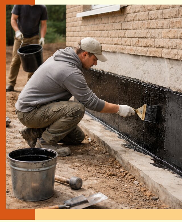 Гидроизоляция цоколя домов и зданий в Когалыме эффективными методами