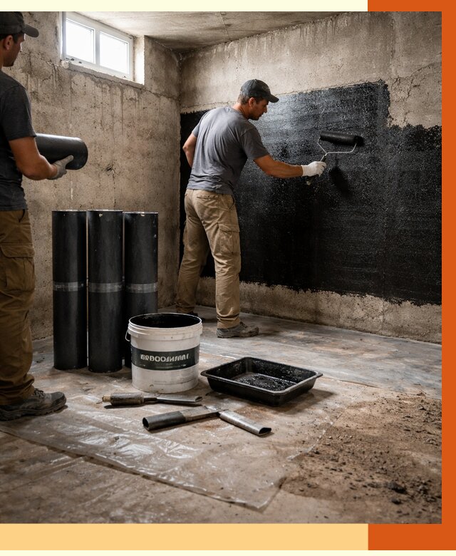Гидроизоляция подвала в Когалыме от 3618 руб. под ключ | Профессионально — ТепломастерКгл