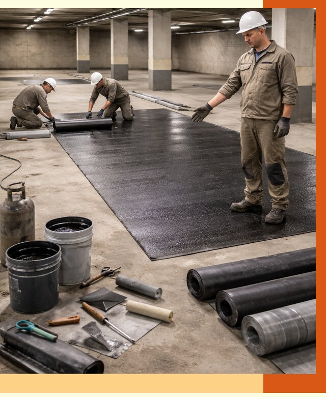 Гидроизоляция паркинга в Когалыме от 1241 руб/м² — профессиональная защита | ТепломастерКгл