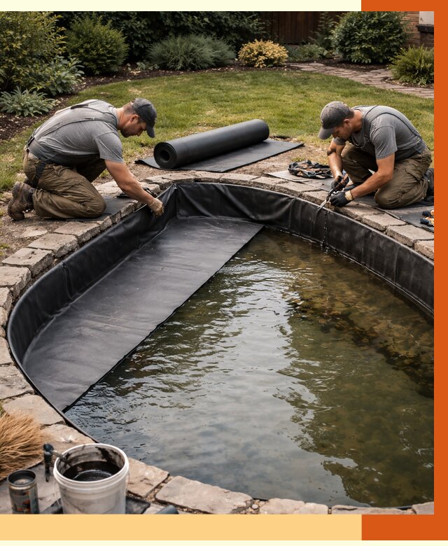 Гидроизоляция пруда в Когалыме от 15507 руб. под ключ | ТепломастерКгл профессионально