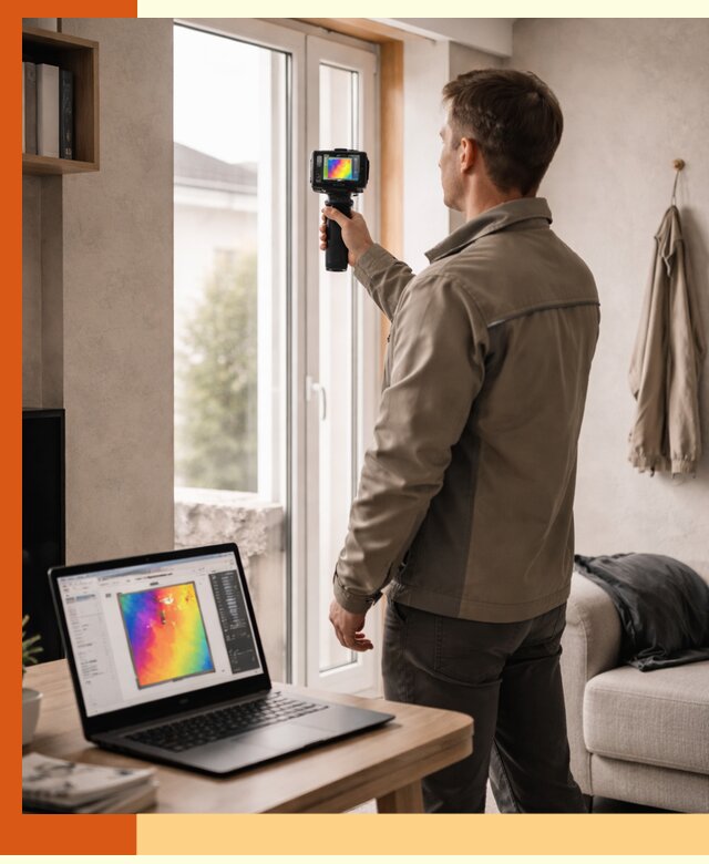 Тепловизионное обследование квартиры в Когалыме для поиска утечек тепла