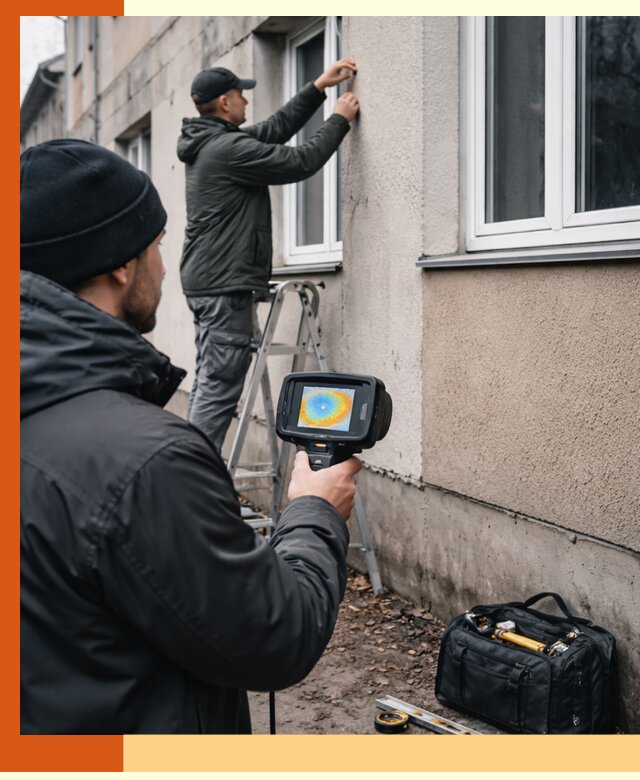 Тепловизионное обследование фасада в Когалыме для выявления дефектов