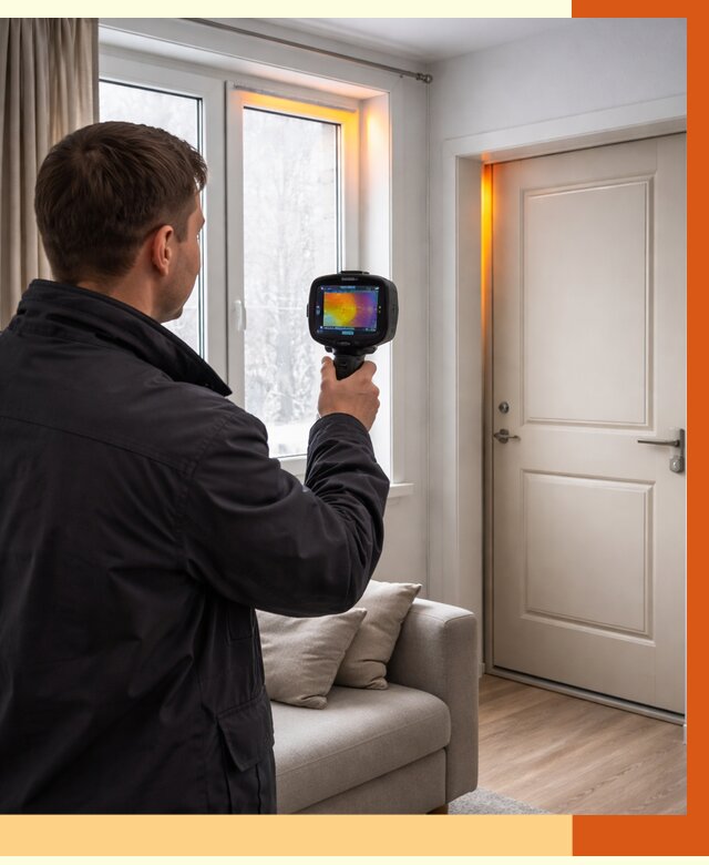 Тепловизионное обследование окон и дверей в Когалыме от 4652 руб. | ТепломастерКгл