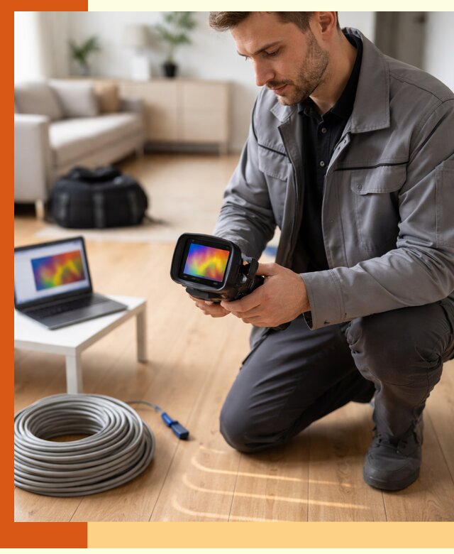 Тепловизионное обследование тёплого пола в Когалыме для точной диагностики