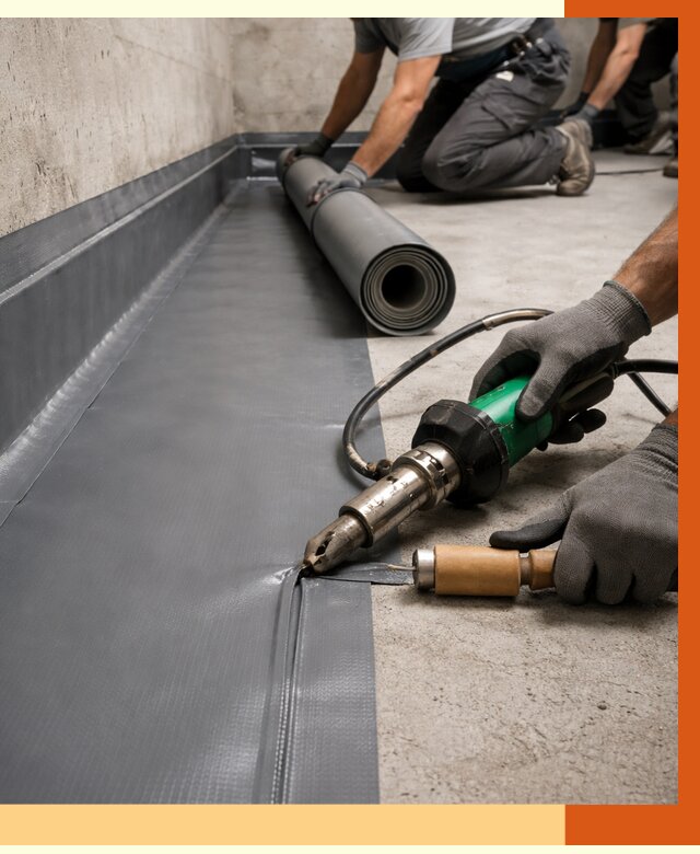 Монтаж гидроизоляционной мембраны в Когалыме от 1029 руб/м2 | ТепломастерКгл