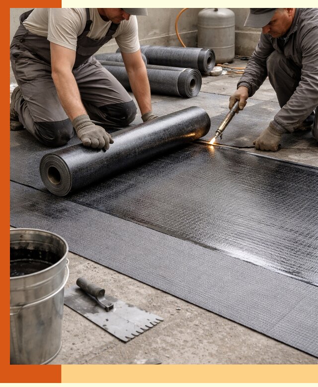 Монтаж гидроизоляционной мембраны в Когалыме для зданий и конструкций