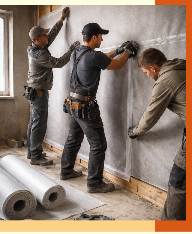 Монтаж ветроизоляции в Когалыме от 4652 руб./м2 — профессионально | ТепломастерКгл