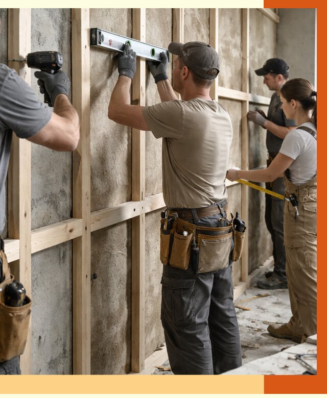 Монтаж обрешетки под утепление в Когалыме от 1189 руб/м² | Заказать у ТепломастерКгл