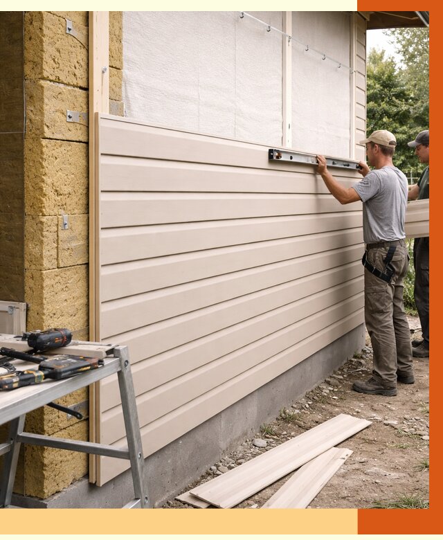 Монтаж сайдинга после утепления в Когалыме от 1913 руб. — обшивка и облицовка | ТепломастерКгл