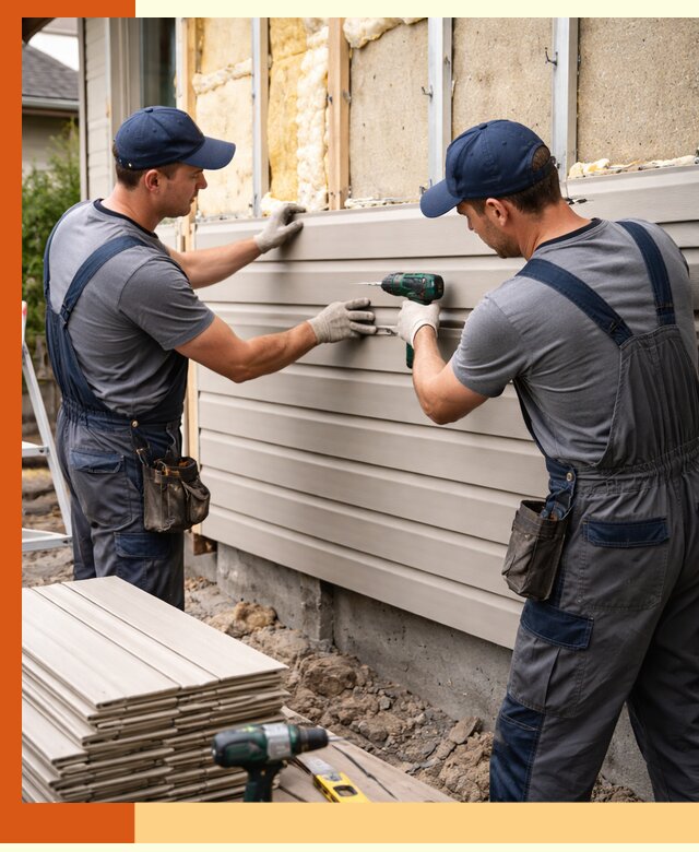 Монтаж сайдинга после утепления в Когалыме качественно и надежно